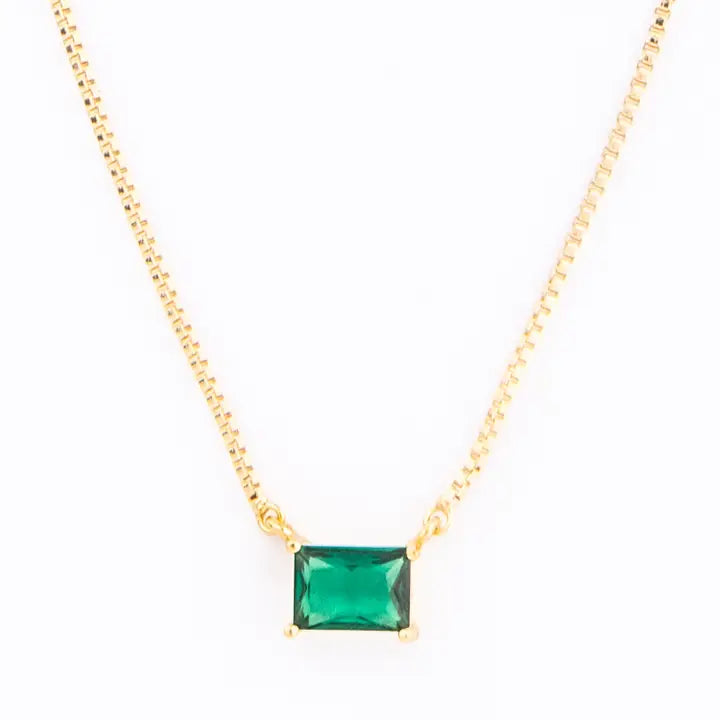 Colby Birthstone Necklace (May)