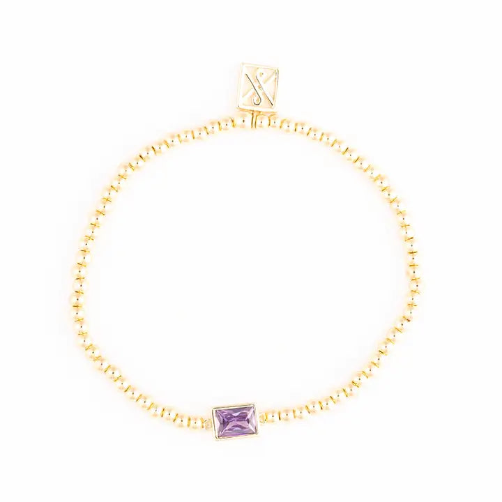 Colby Birthstone Bracelet (February)