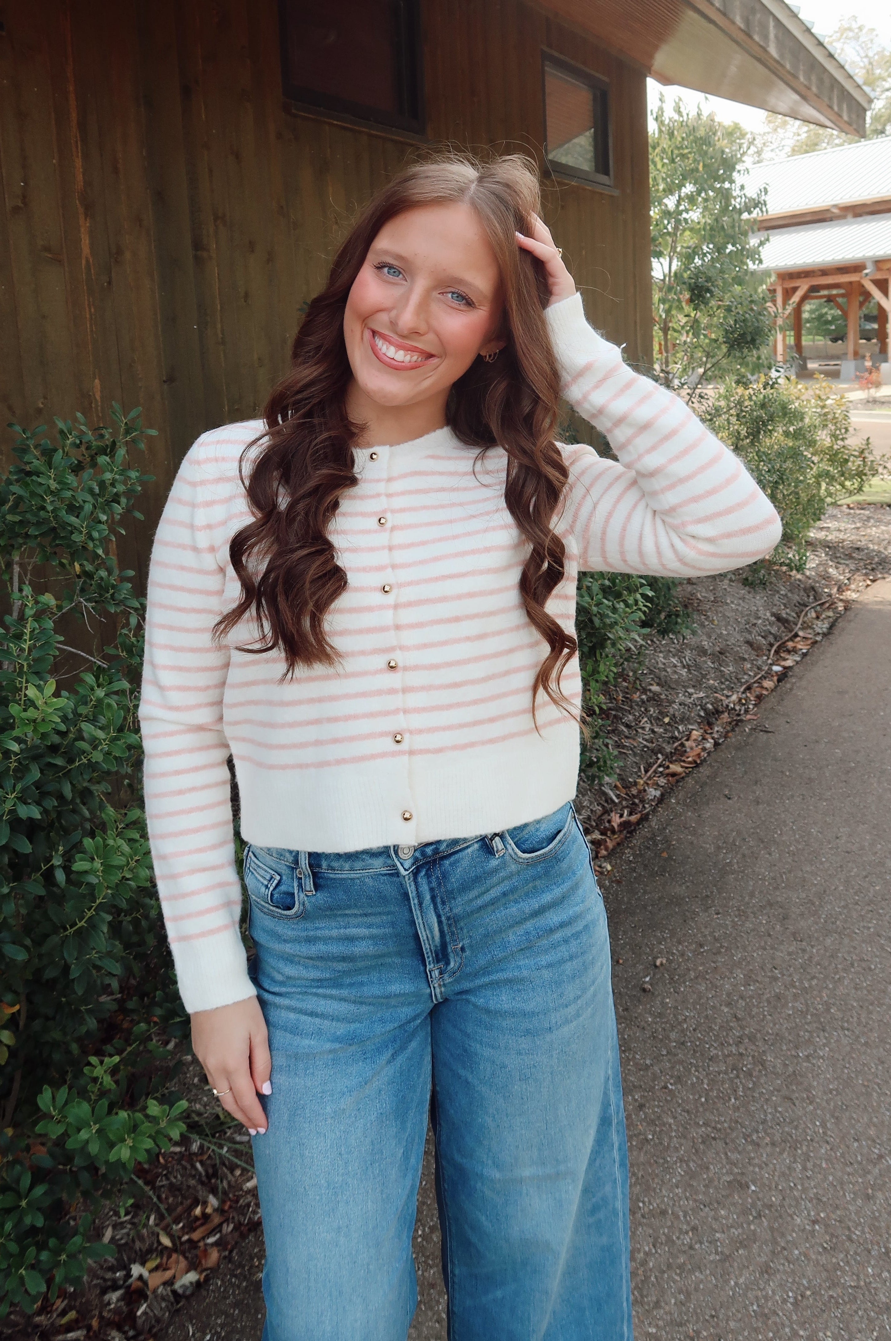Blush Bliss Sweater - Ivory/Pink