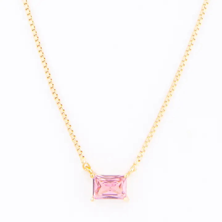 Colby Birthstone Necklace (October)