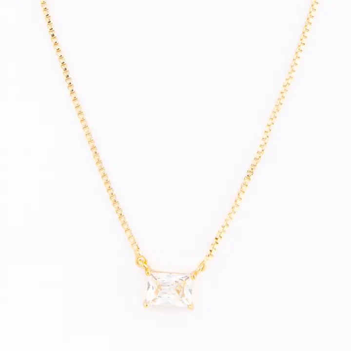 Colby Birthstone Necklace (April)